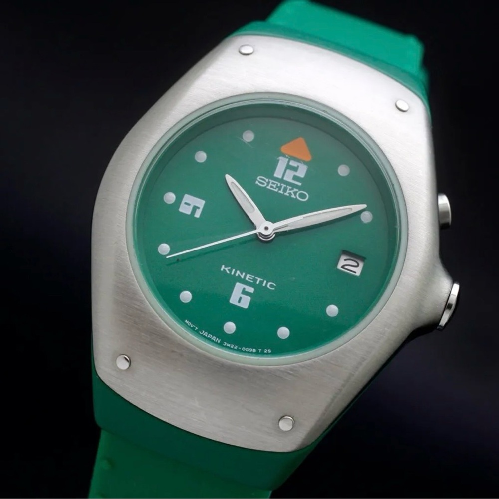 Rare Seiko Arctura Kinetic Green vintage, Great Conditions Near Mint
